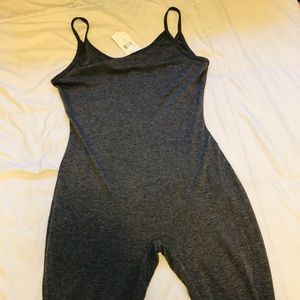 Fashion Nova charcoal jumpsuit
